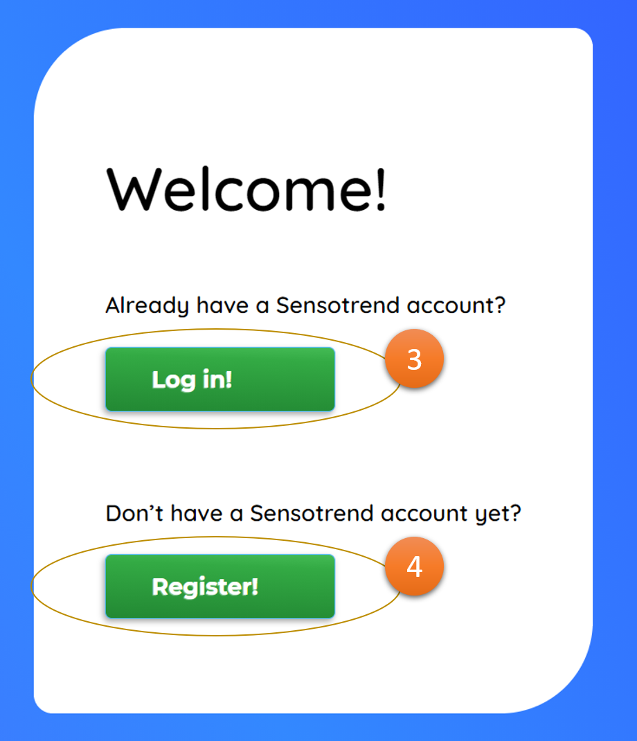 Logging in to Sensotrend Connect